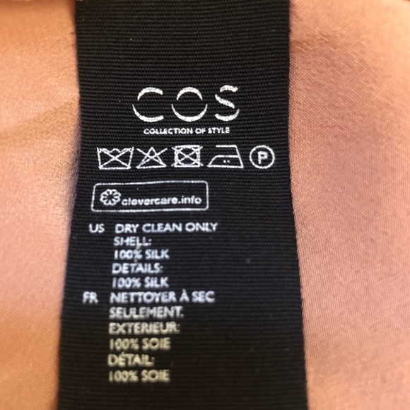 Collection of Style (COS) 100% silk tawny short sleeve blouse size small - Picture 8 of 8